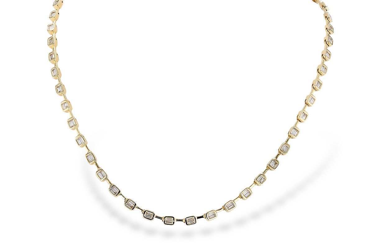 A328-95950: NECKLACE 2.05 TW BAGUETTES (17 INCHES)