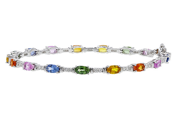 A329-84169: BRACELET 4.76 MULTI-COLOR SAPPH 5.08 TGW (7")