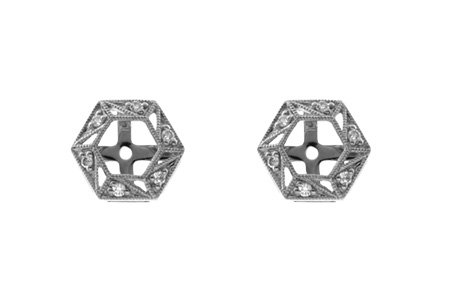 F055-35923: EARRING JACKETS .08 TW (FOR 0.50-1.00 CT TW STUDS)