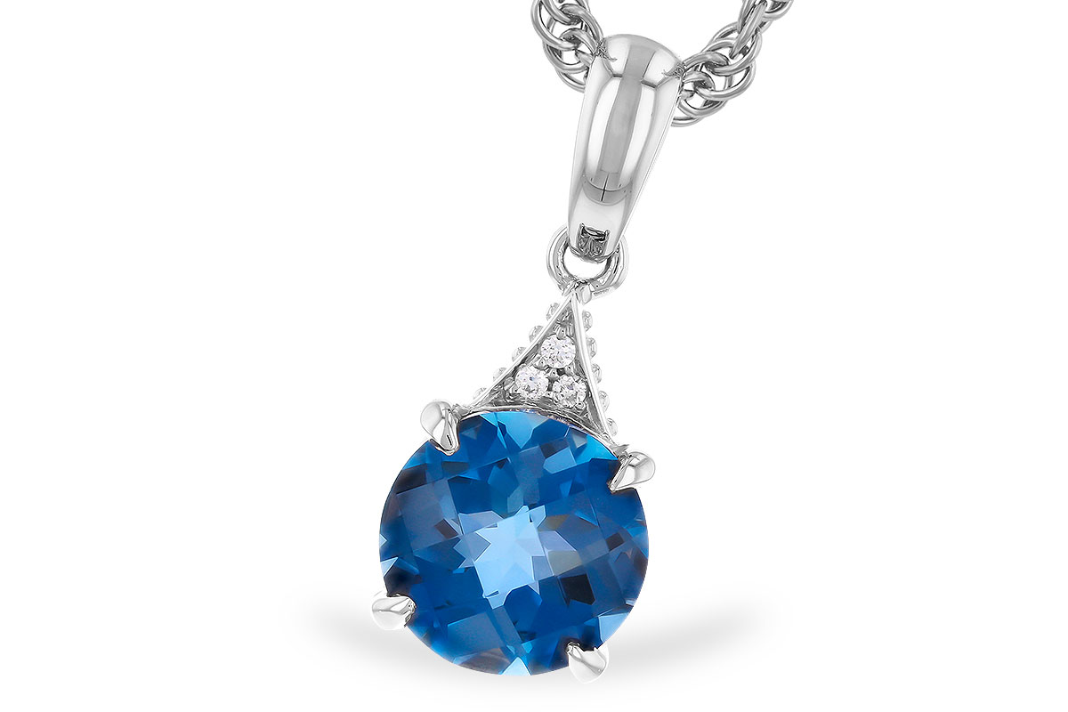 G328-95941: NECK 1.60 LONDON BLUE TOPAZ 1.61 TGW (7MM RD)