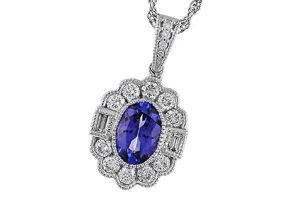 G329-83241: NECKLACE .80 TANZANITE 1.15 TGW (7x5MM OV)