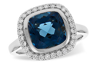 H328-97759: LDS RG 3.85 LONDON BLUE TOPAZ 4.15 TGW (9MM LBT)