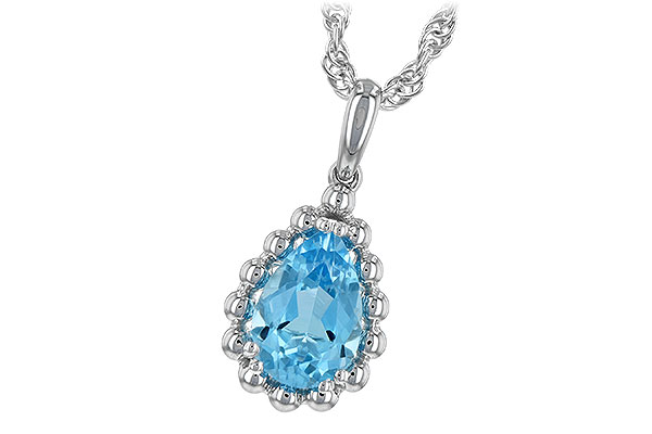 L244-40531: NECKLACE 1.55 CT BLUE TOPAZ